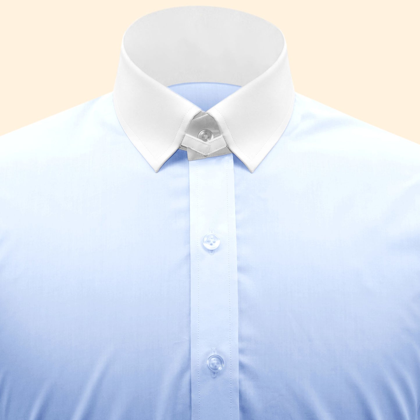 Snap Tab Collar Men's Sky Blue  Dress Shirt Retro James Bond Celebrity Style Dress Classic Kent Clergy Collar Shirt Eton Loop Collar 70s 80s
