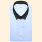 Snap Tab Collar Men's Sky Blue  Dress Shirt Retro James Bond Celebrity Style Dress Classic Kent Clergy Collar Shirt Eton Loop Collar 70s 80s