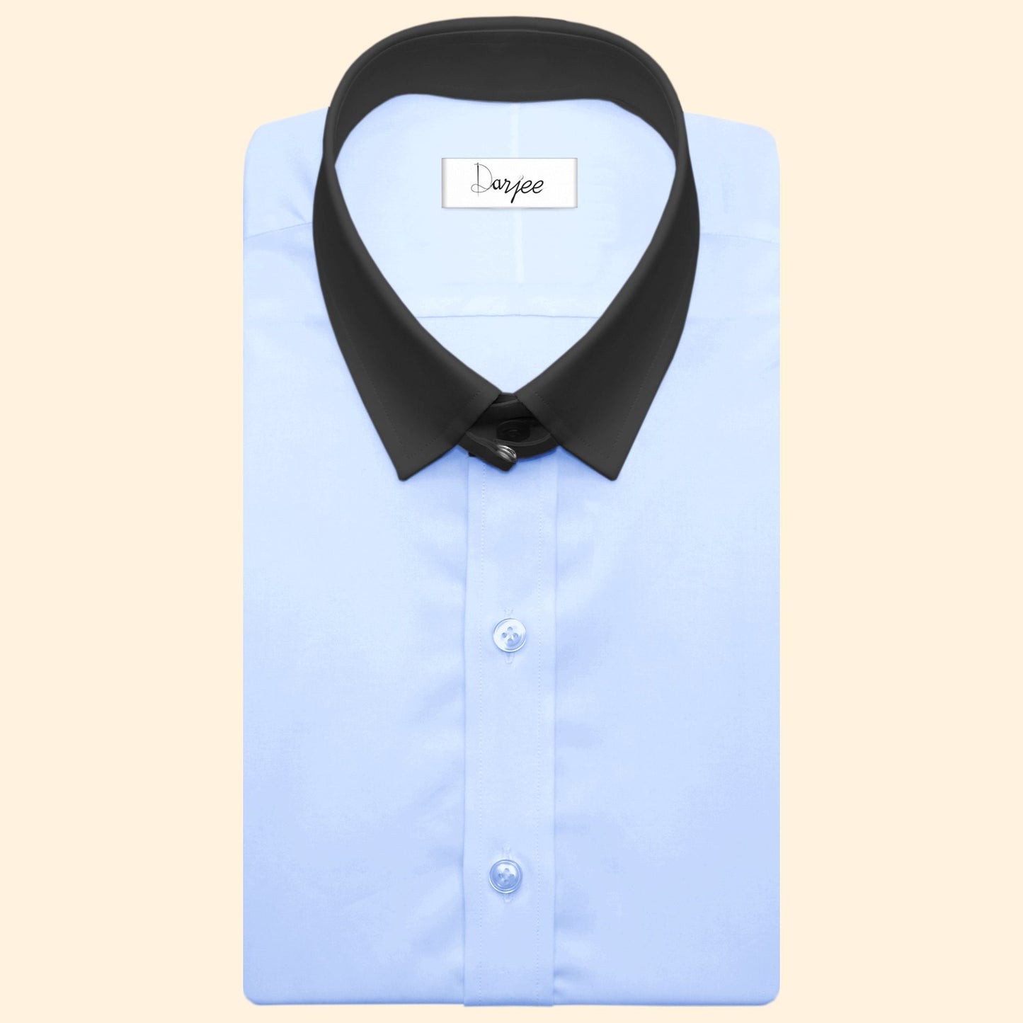 Snap Tab Collar Men's Sky Blue  Dress Shirt Retro James Bond Celebrity Style Dress Classic Kent Clergy Collar Shirt Eton Loop Collar 70s 80s