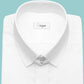 Snap Tab Collar Men's White Dress Shirt Retro James Bond Celebrity Style Dress Classic Kent Clergy Collar Shirt Eton Loop Collar 70s 80s