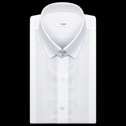 Snap Tab Collar Men's White Dress Shirt Retro James Bond Celebrity Style Dress Classic Kent Clergy Collar Shirt Eton Loop Collar 70s 80s