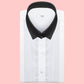 Snap Tab Collar Men's White Dress Shirt Retro James Bond Celebrity Style Dress Classic Kent Clergy Collar Shirt Eton Loop Collar 70s 80s