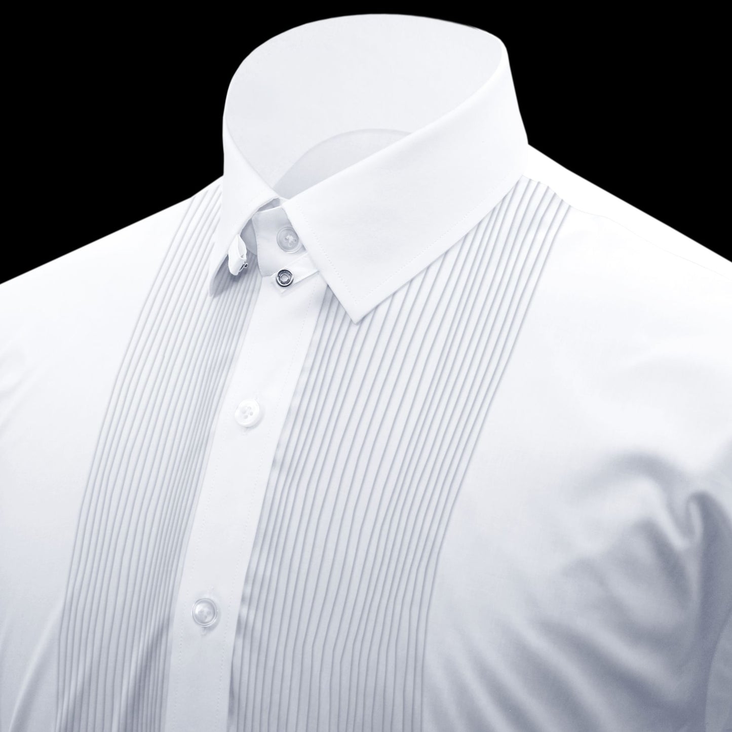 Snap Tab Collar Men's White Dress Shirt Retro James Bond Celebrity Style Dress Classic Kent Clergy Collar Shirt Eton Loop Collar 70s 80s