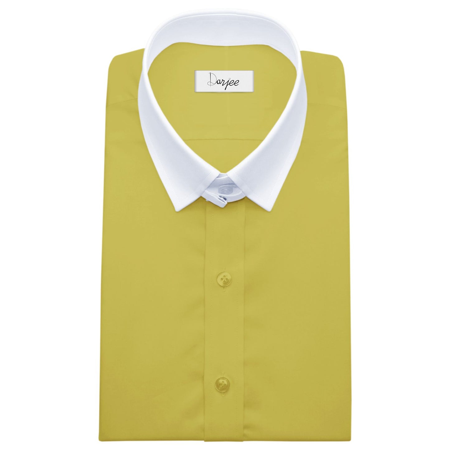 Snap Tab Collar Men's Yellow Dress Shirt Retro James Bond Celebrity Style Dress Classic Kent Clergy Collar Shirt Eton Loop Collar 70s 80s