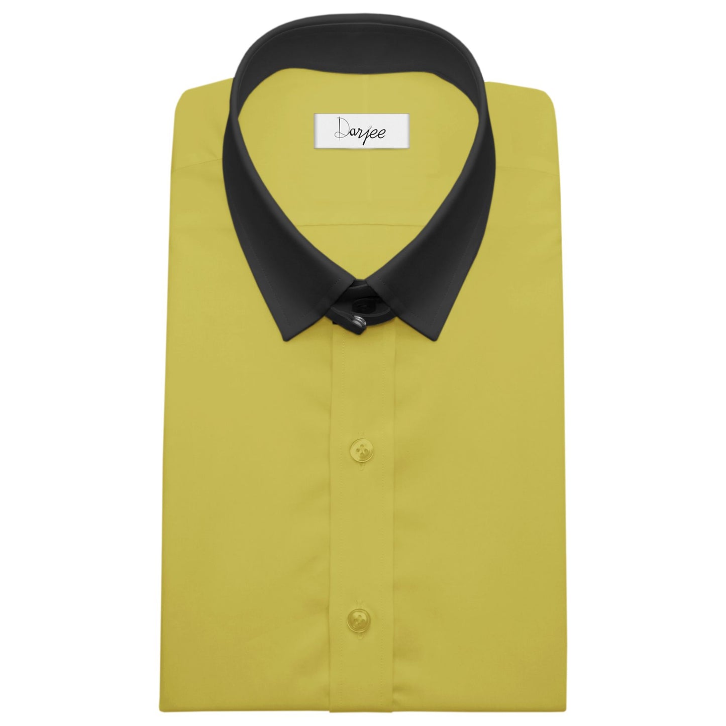 Snap Tab Collar Men's Yellow Dress Shirt Retro James Bond Celebrity Style Dress Classic Kent Clergy Collar Shirt Eton Loop Collar 70s 80s