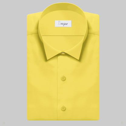 High Wing Collar Yellow Shirt For Men Vintage Blouse Edwardian Statement Collar Dress Shirt Sharp Tip Bib Front Collar Retro Style Shirt