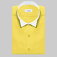 High Wing Collar Yellow Shirt For Men Vintage Blouse Edwardian Statement Collar Dress Shirt Sharp Tip Bib Front Collar Retro Style Shirt
