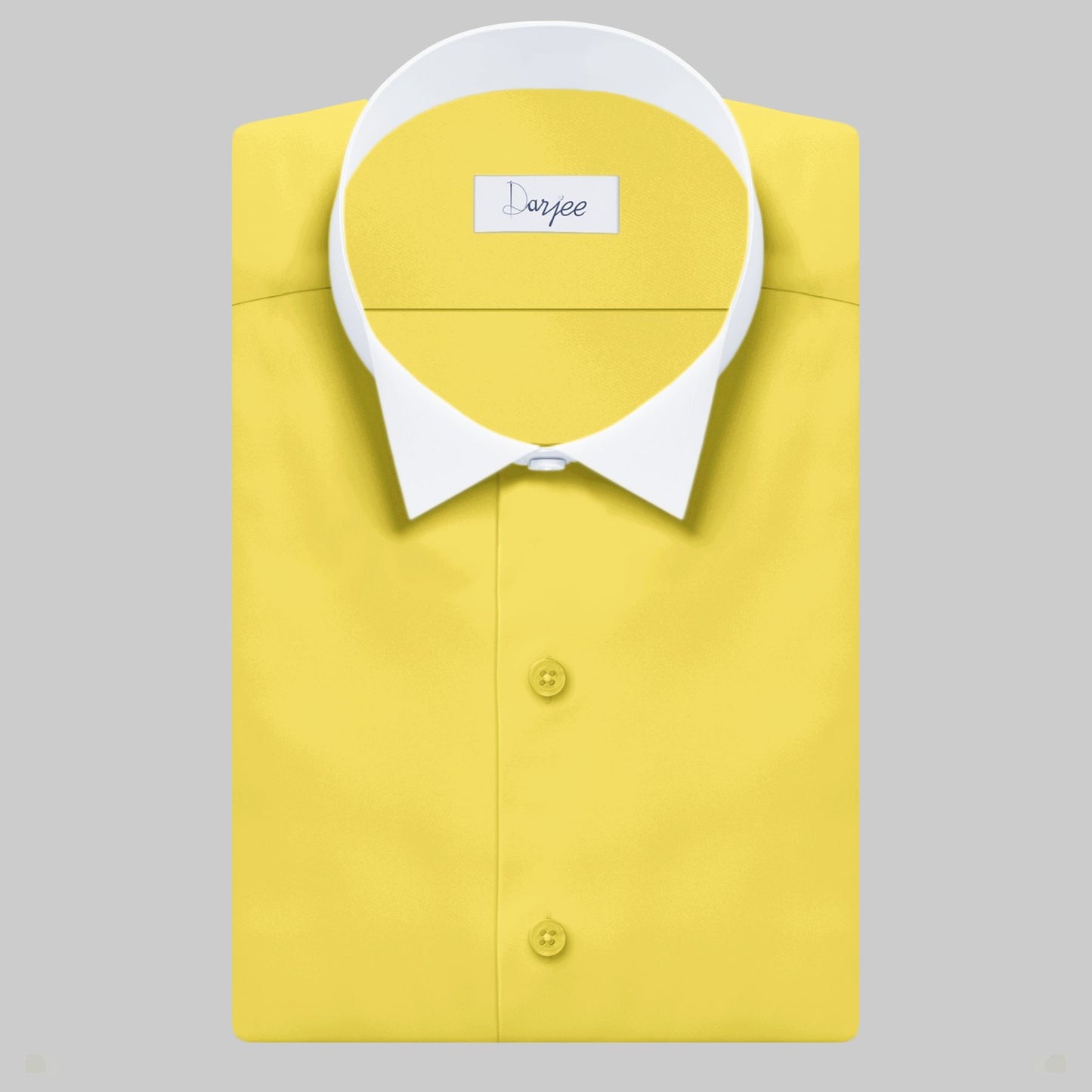 High Wing Collar Yellow Shirt For Men Vintage Blouse Edwardian Statement Collar Dress Shirt Sharp Tip Bib Front Collar Retro Style Shirt
