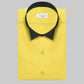 High Wing Collar Yellow Shirt For Men Vintage Blouse Edwardian Statement Collar Dress Shirt Sharp Tip Bib Front Collar Retro Style Shirt