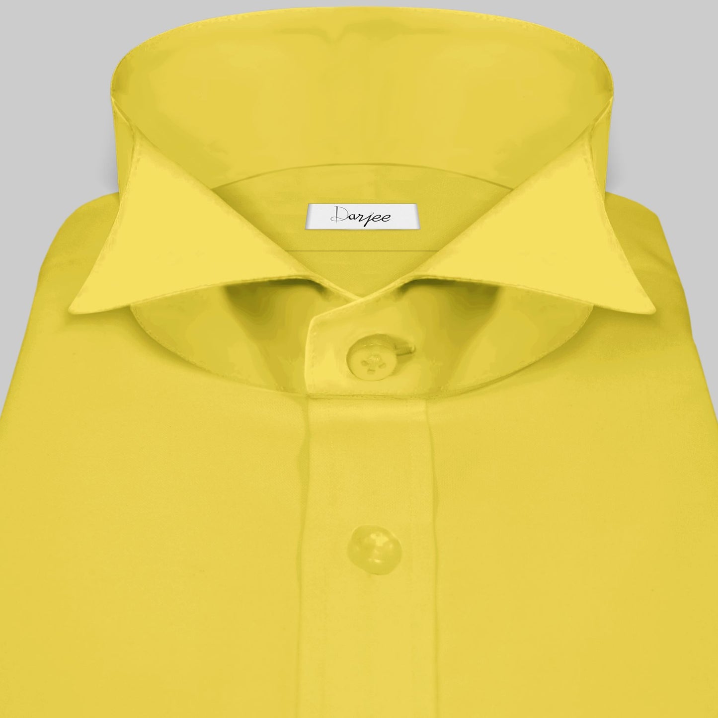 High Wing Collar Yellow Shirt For Men Vintage Blouse Edwardian Statement Collar Dress Shirt Sharp Tip Bib Front Collar Retro Style Shirt