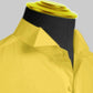 High Wing Collar Yellow Shirt For Men Vintage Blouse Edwardian Statement Collar Dress Shirt Sharp Tip Bib Front Collar Retro Style Shirt