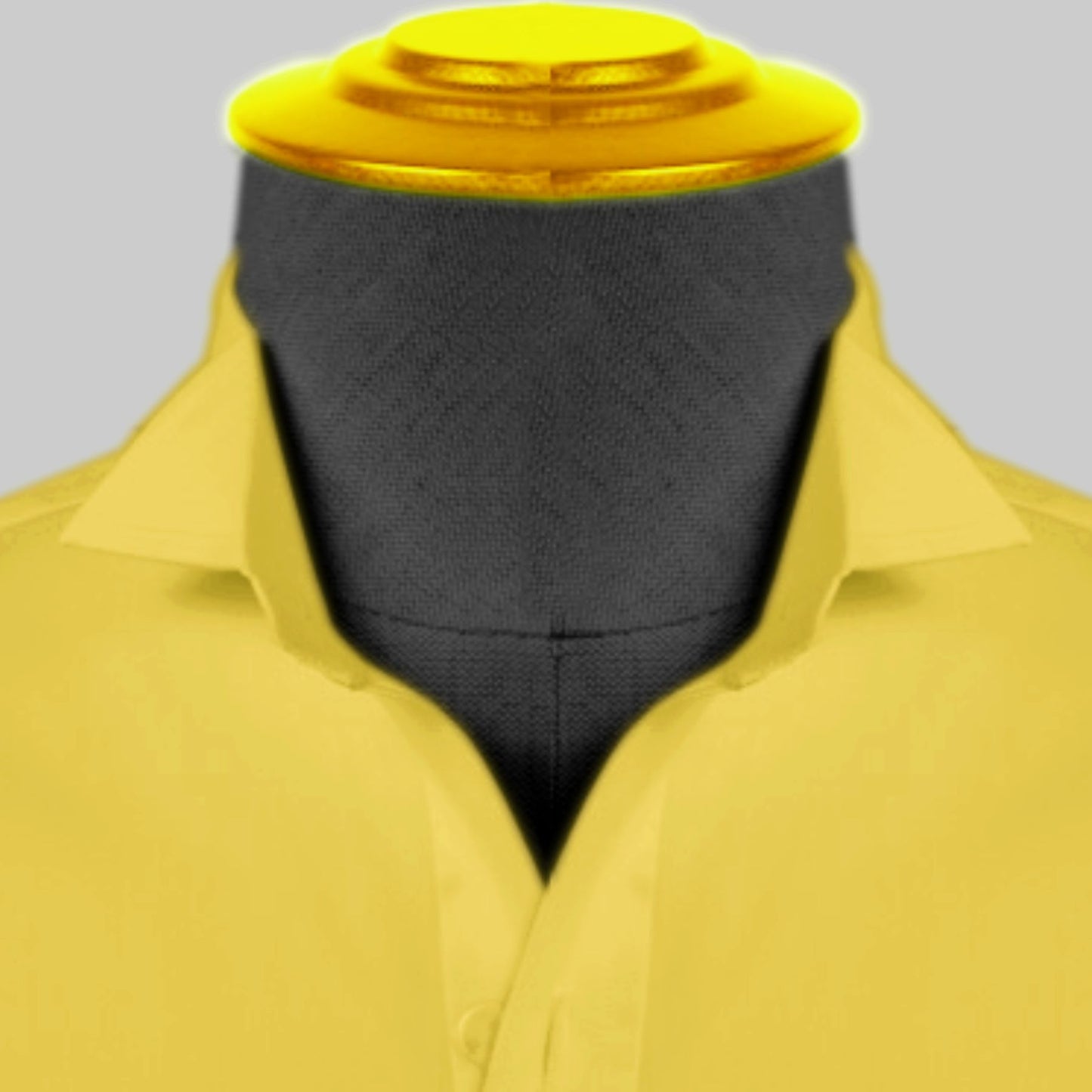 High Wing Collar Yellow Shirt For Men Vintage Blouse Edwardian Statement Collar Dress Shirt Sharp Tip Bib Front Collar Retro Style Shirt