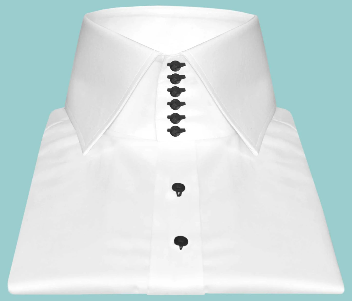 White High Collar Spread Shirt for Mens Tall Neck Collar Shirt Karl Lagerfeld Style Vintage Collar Wedding Men Attire Shirt Gift For Him