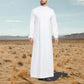 White Men Emirati Thobes Arabic Jubbah Thobe Contrast Galabiyya Islamic Wear Muslim Wear Robes for Men Kaftan Eid Special Saudi Style Wear