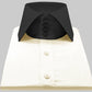 High Spread Collar Dress Shirt For Men President English Wide Spread Full Sleeves Cream Shirt Men Wedding Attire Tall Neck Windsor Collar