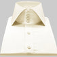 High Spread Collar Dress Shirt For Men President English Wide Spread Full Sleeves Cream Shirt Men Wedding Attire Tall Neck Windsor Collar