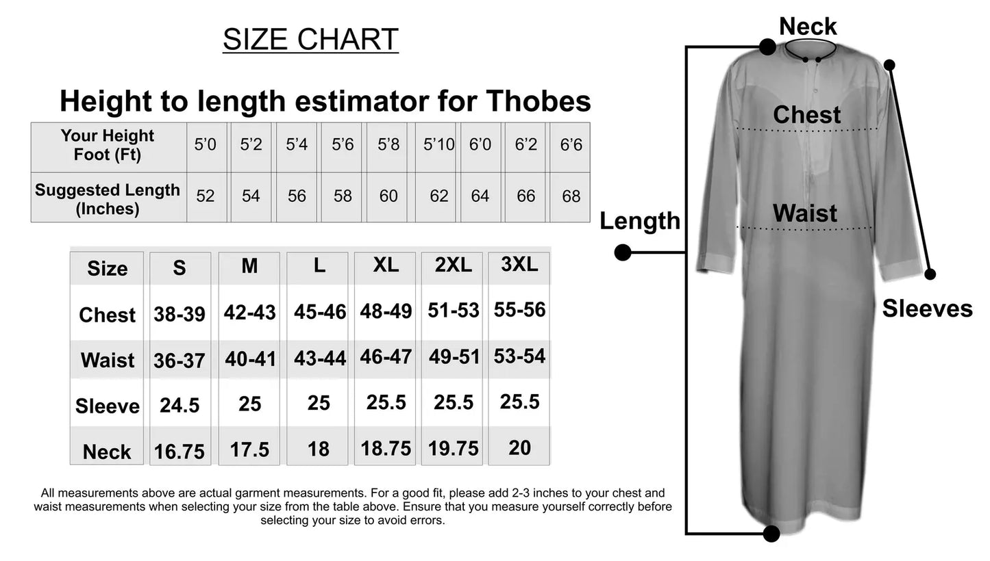 White Men Emirati Thobes Jubbah Arab Thobe Contrast Black Piping Galabiyya Islamic Wear Islamic Muslim Wear Robes for Men Eid Special Wear